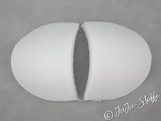 Schulterpolster weiß, 14mm, 2er Set 
