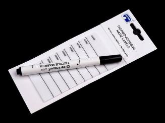 Wäscheetiketten mit Textilstift zum Einbügeln 