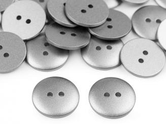 Knopf Metallic-Look silber 18mm 