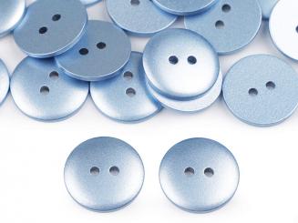 Knopf Metallic-Look hellblau 18mm 