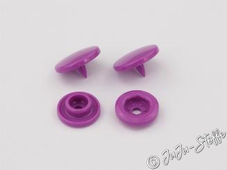 15er Set Kam Snaps rund lila 