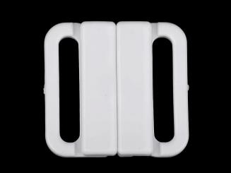 Bikini Verschluss Kunststoff 25mm weiß 