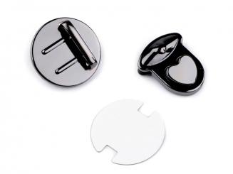 Mappenschloss Herz onyx 