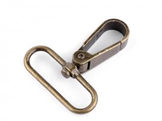 Karabiner drehbar 39mm altmessing 