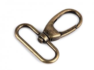 Karabiner drehbar 38mm altmessingfarben 