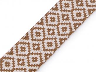 Gurtband Breite 38 mm Rauten beige 