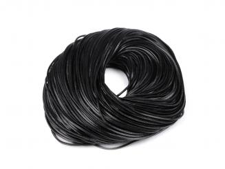 Lederband 2mm schwarz 