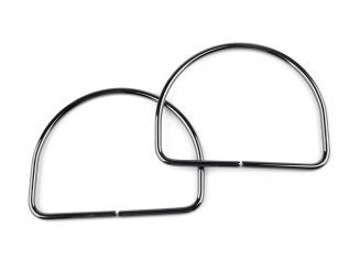 2er Set Taschengriffe aus Metall 10,5 x 13 cm onyx 