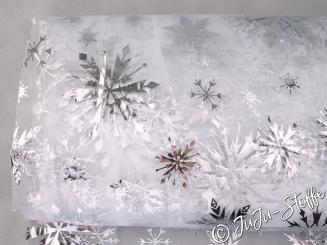 Organza Eiskristalle groß weiß 