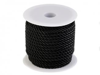 Kordel mit Glanz schwarz 