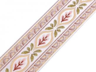 Webband Borte 59mm beige/rot 