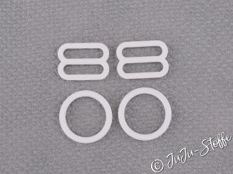 BH/Bikini Versteller und Ring weiß 4-teilig 