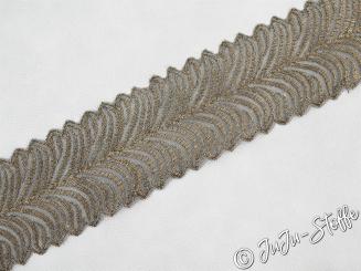 Spitze schwarz/gold 80mm 