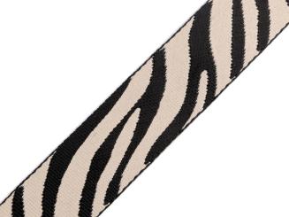 Gurtband Breite 38mm Zebra hellbeige/schwarz 