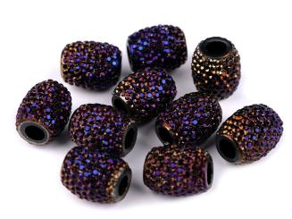 Großlochperle blau-lila 13x14 mm 