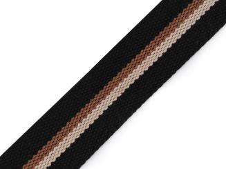 Gurtband Breite 38mm Streifen schwarz/braun/beige 