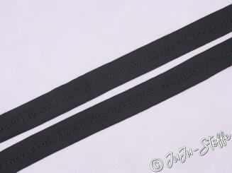 Webband 3D Schrift schwarz Breite 26mm 