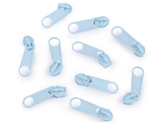 Zipper für Endlos-Reißverschluss 5mm eisblau 