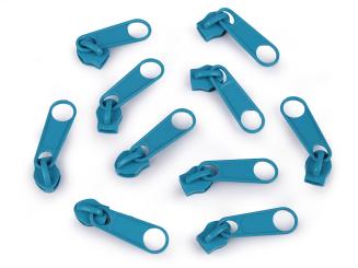 Zipper für Endlos-Reißverschluss 5mm türkis 