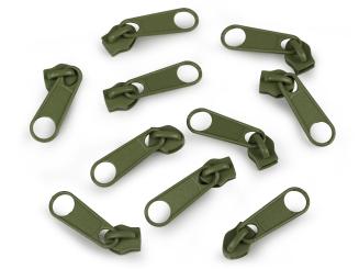 Zipper für Endlos-Reißverschluss 5mm khaki 