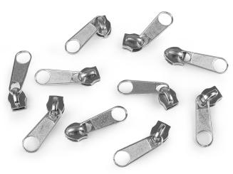 Zipper für Endlos-Reißverschluss 5mm nickel 