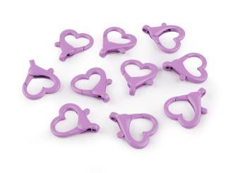 Karabiner Herz lila 15mm 