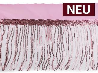 Fransenborte Pailletten 20cm rosa 