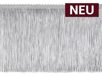 Fransenborte glänzend 15,5cm silber 