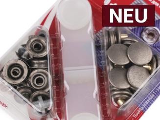 Druckknöpfe Metall Nickel antik, 15mm 