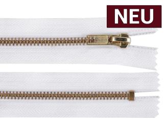 Metall Reißverschluss 14cm weiß 