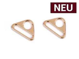 Durchzug Dreieck Metall gold 25mm 2er-Set 
