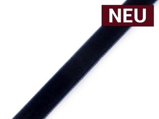 Samtband dunkelblau 15mm 
