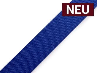 Gurtband mit Glanz royalblau 25mm 