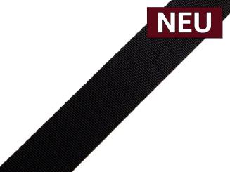Gurtband mit Glanz schwarz 25mm 