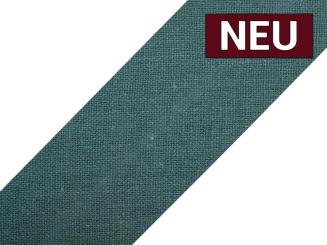 Schrägband aus Baumwolle vorgefalzt Breite 2cm in schiefergrün 