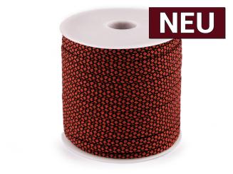 Kordel mit Füllung rot/schwarz 4mm 
