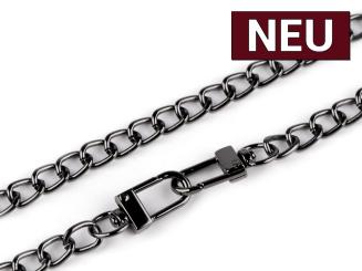 Kette für Handtaschen mit Karabiner 125cm schwarz 