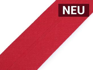 Schrägband aus Baumwolle vorgefalzt Breite 4cm rot 