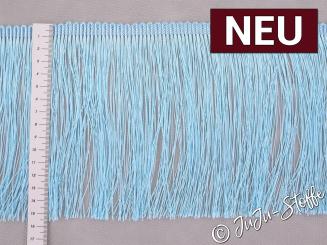 Fransenborte glänzend 15,5cm hellblau 