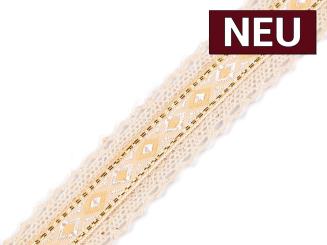 Baumwollspitze Einsatzspitze 30mm creme 