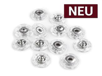 Druckknöpfe Kunststoff transparent 18mm 4er-Set 