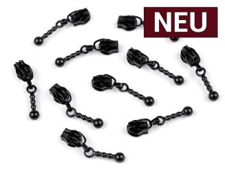 Zipper für Endlos-Reißverschluss 3mm schwarz 