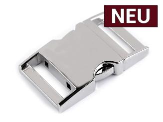 Steckschnalle Metall 25mm silber 