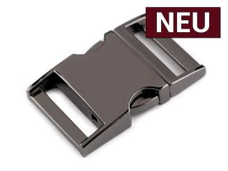 Steckschnalle Metall 25mm onyx 