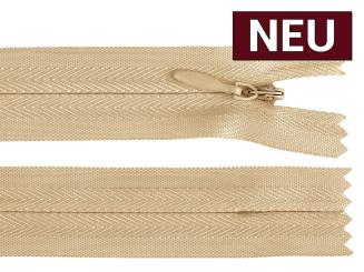 Reißverschluss nahtverdeckt 20cm beige dunkel 