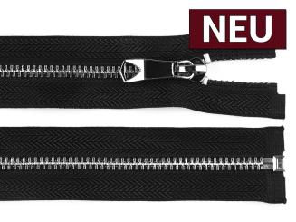 Metall Reißverschluss teilbar 75cm schwarz 