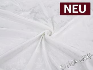 Satin mit Blumenmuster offwhite 