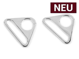 Durchzug Dreieck Metall silber 38mm 2er-Set 