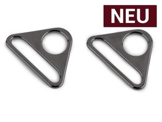 Durchzug Dreieck Metall onyx 38mm 2er-Set 