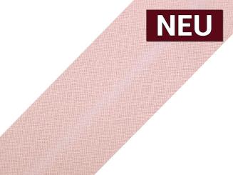 Schrägband aus Baumwolle vorgefalzt Breite 3cm hellrosa 